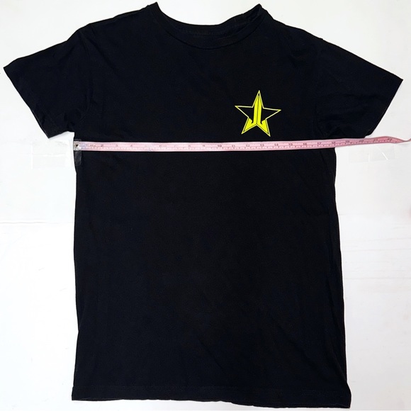 Jeffree Star “Hi, how are ya?” JSC black & lime green highlighter yellow t-shirt - Picture 2 of 3